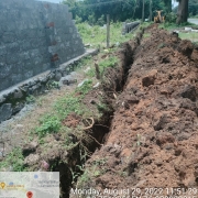 Laying of 90 mm pvc