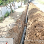 250 mm DI Pipe laying