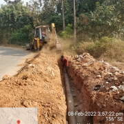 250 mm DI pipe laying