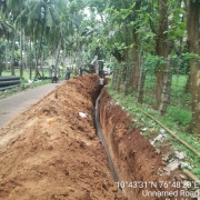 300mm DI pipe laying in progress 