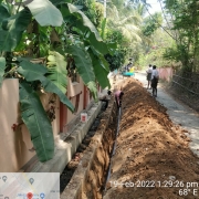 90mm PVC pipe laying