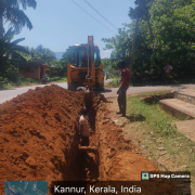 Pipe laying work