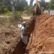 350mm DI pipe laying