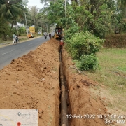 200mm DI pipe laying