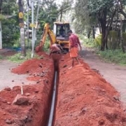 Pipe  laying work
