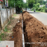  laying of 140mm 8kg PVC PIPE