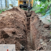 Laying of 90mm pvc 