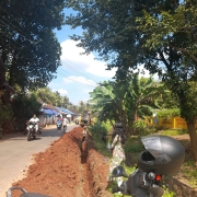 90mm PVC laying