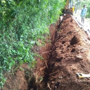 90 mm PVC pipe laying