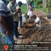  Inter connection work at Pallathuruthy first bridge 2.5 inch pvc pipe-1.5 m lenth