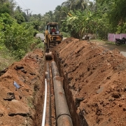250mm,450mm DI k9 pipe laying work