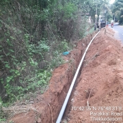 Laying of 200mm DI pipe 