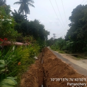 laying of 90mm pvc