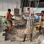 Steel Reinforcement for Well Steining near Casulaty MH