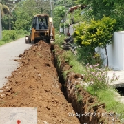 90mm PVC pipe laying
