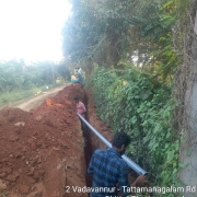 90mm PVC pipe laying