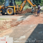 Filling of GSB in road cutting 