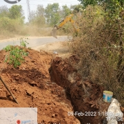 250 mm DI pipe laying