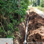 Laying of 140mm PVC 