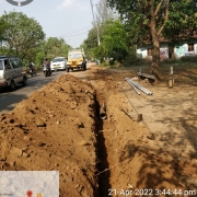 250mm DI pipe laying 