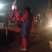 Pipe laying along Mayyil KRFB Road 