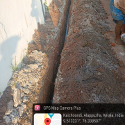 Alappuzha Municipality ward 18 110 mm PVC pipe laying work 