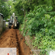 Laying of 90mm pvc pipe