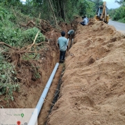 350 mm DI pipe laying