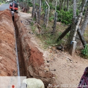 140mm PVC pipe laying