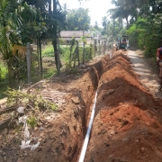 90mm PVC pipe laying 