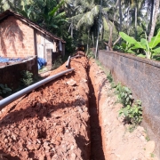 Pipe  laying work