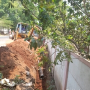 250mm DI pipe laying