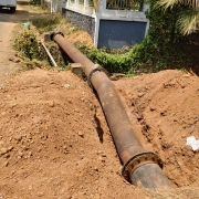 Pipeline interconnection works in Muttar Panchayath
