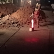  pipe  line work in Night 