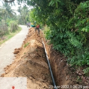 90mm 10 kg PVC pipe laying work