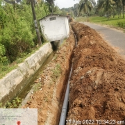 140mm PVC pipe laying