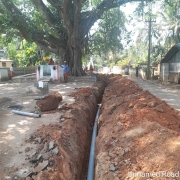 140mm PVC pipe laying