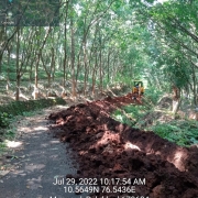 Laying of 110 mm pvc