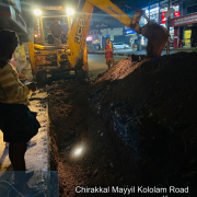 Pipe laying along Mayyil KRFB Road 