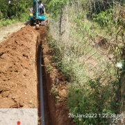 90mm PVC pipe laying