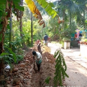 Pipe  laying work