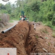 90mm PVC pipe laying 