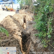 90mm PVC pipe laying