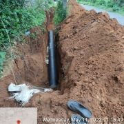 Laying of 300mm DI