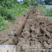 Laying of 90 mm pvc 
