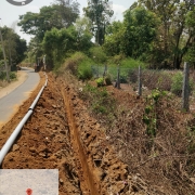 90mm PVC pipe laying
