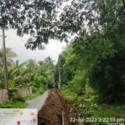 LAYING OF 90MM PVC