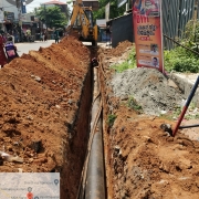 300 mm DI pipe laying