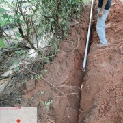 Laying of 90mm pvc 