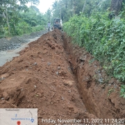 Laying of 90 mm pvc